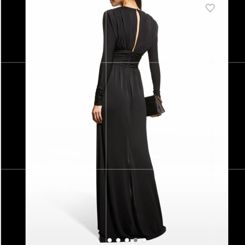 Cinq A Sept Belinda Shirred Long-Sleeve Gown - Picture 3 of 5